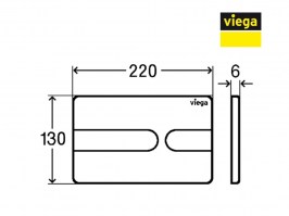 MEDIDAS PULSADOR PARA INODORO PREVISTA VISIGN FOR STYLE 23 VIEGA